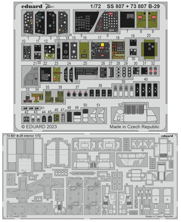Eduard 73807 1/72 Aircraft- B29 Interior for ACY & Hobby 2000 (Painted)
