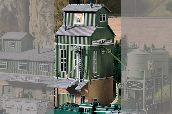 PIKO 61114 HO Scale Billinger's Co-Op Elevator Kit