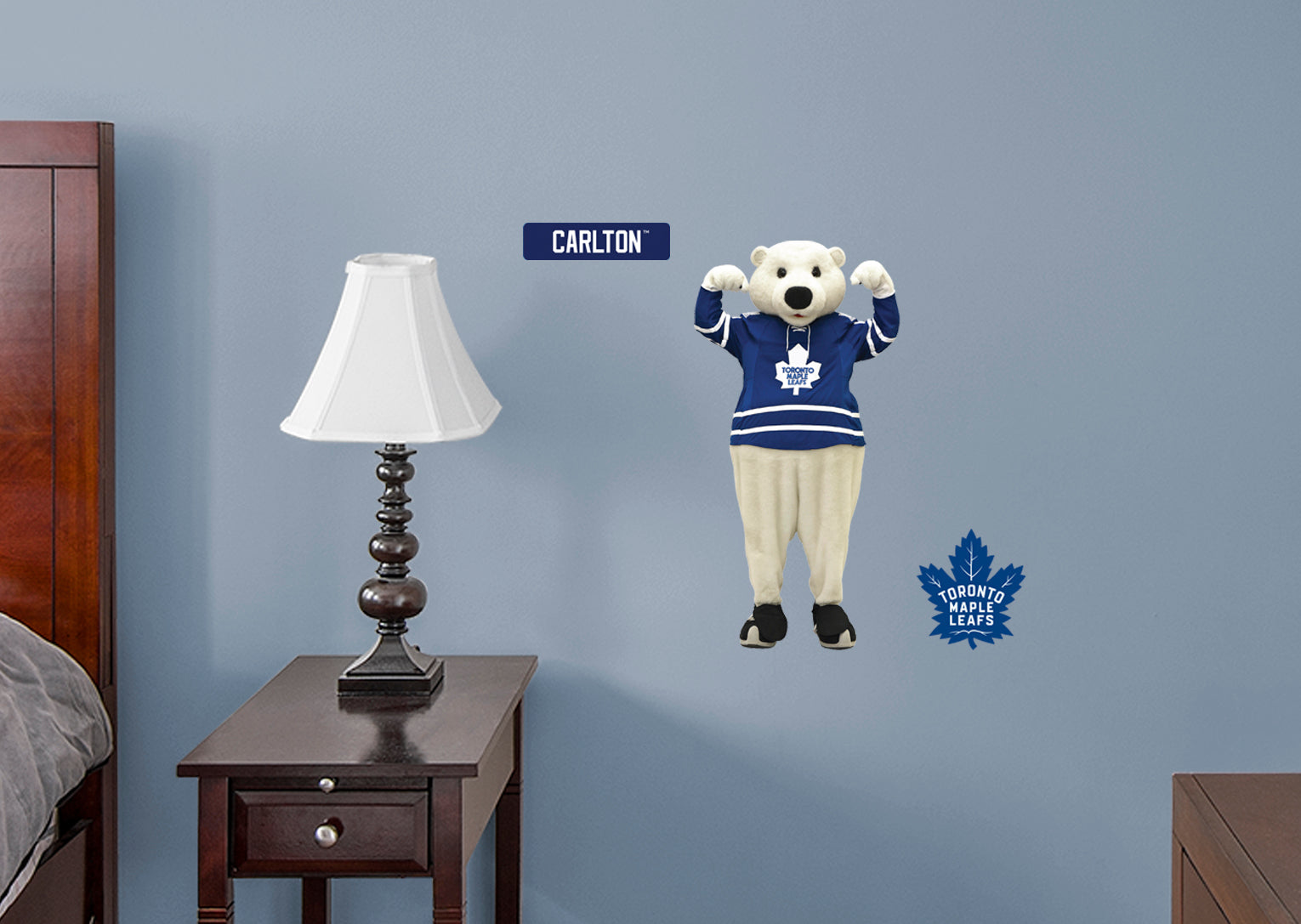 Carlton Mascot - RealBig Collection - Official NHL - Toronto Maple Leafs - Reusable Vinyl Wall Decals