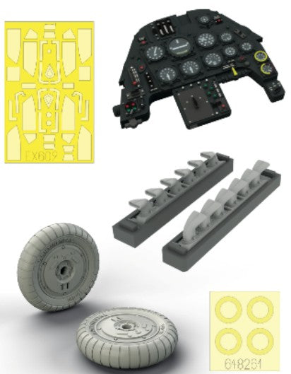 Eduard 644045 1/48 Aircraft- Bf109G10 LooK w/Early Wheels for EDU (Photo-Etch & Resin)(D)