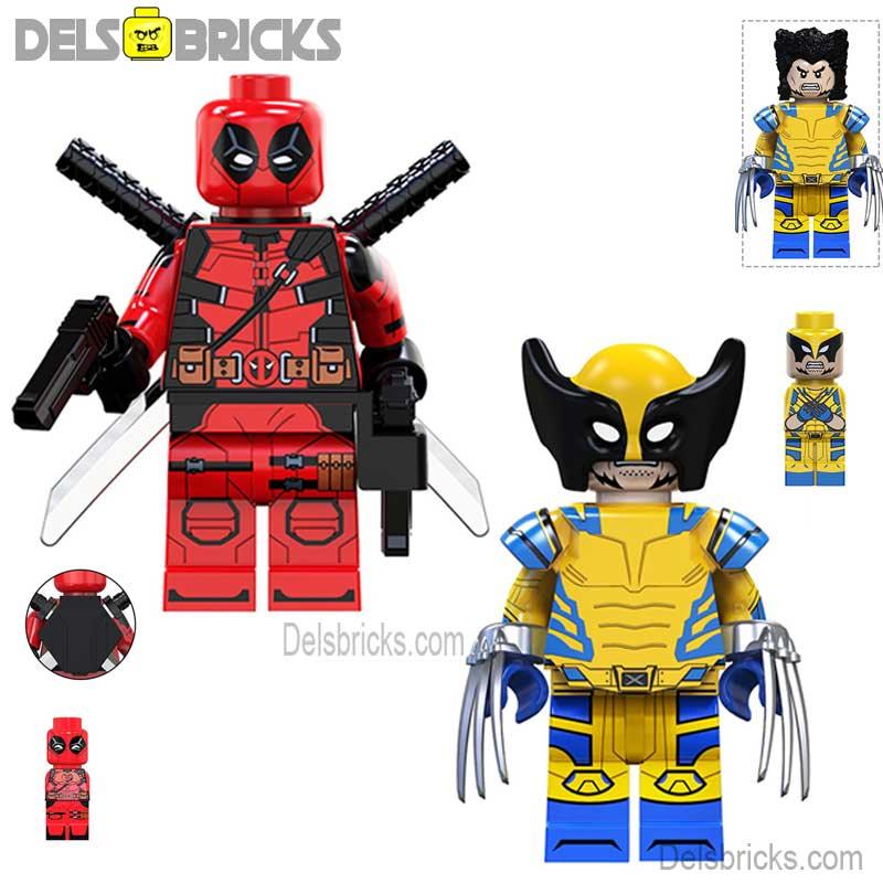 Deadpool  & Wolverine SET OF 2 Marvel MCU Lego Minifigures Custom Toys 1