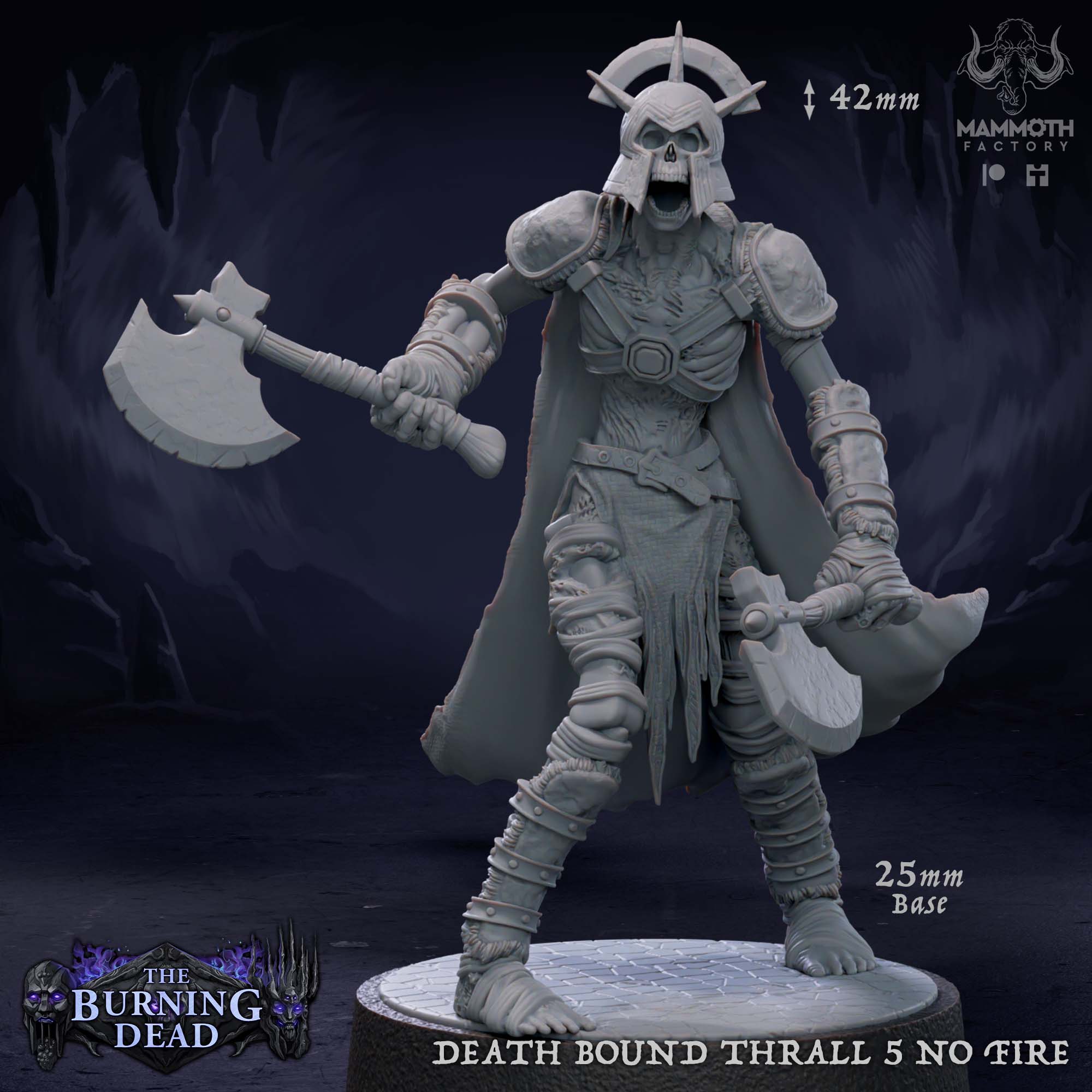 Death Bound Thrall: Sculpt 5 (Skeleton Commander, Regular or On Fire)