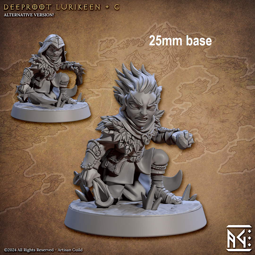 Deeproot Lurikeen Warrior (Base Sculpt C)