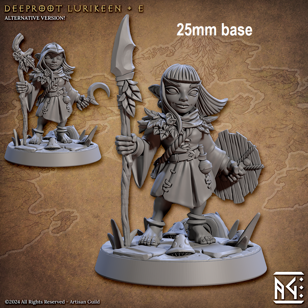 Deeproot Lurikeen Warrior (Base Sculpt E)