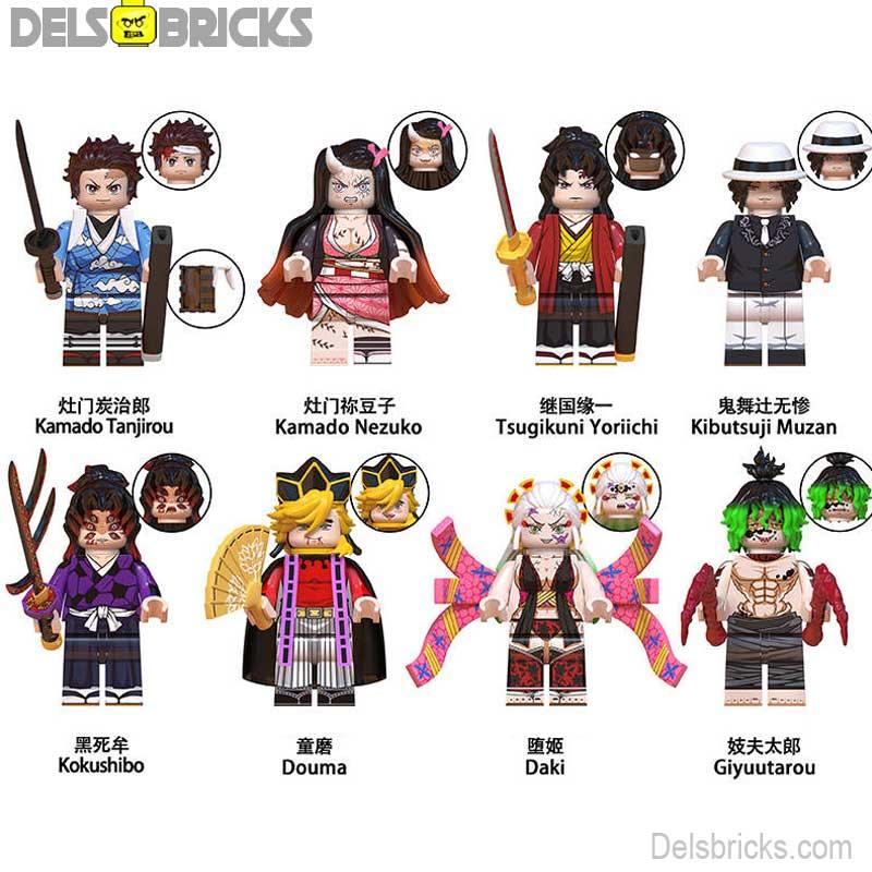 Demon Slayer Set of 8 Anime Lego Minifigures Custom Toys S2