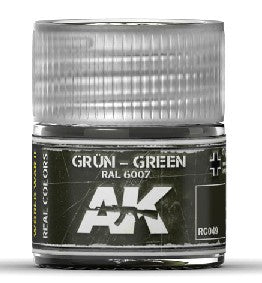 AK Interactive RC49 Real Colors: Green RAL6007 Acrylic Lacquer Paint 10ml Bottle