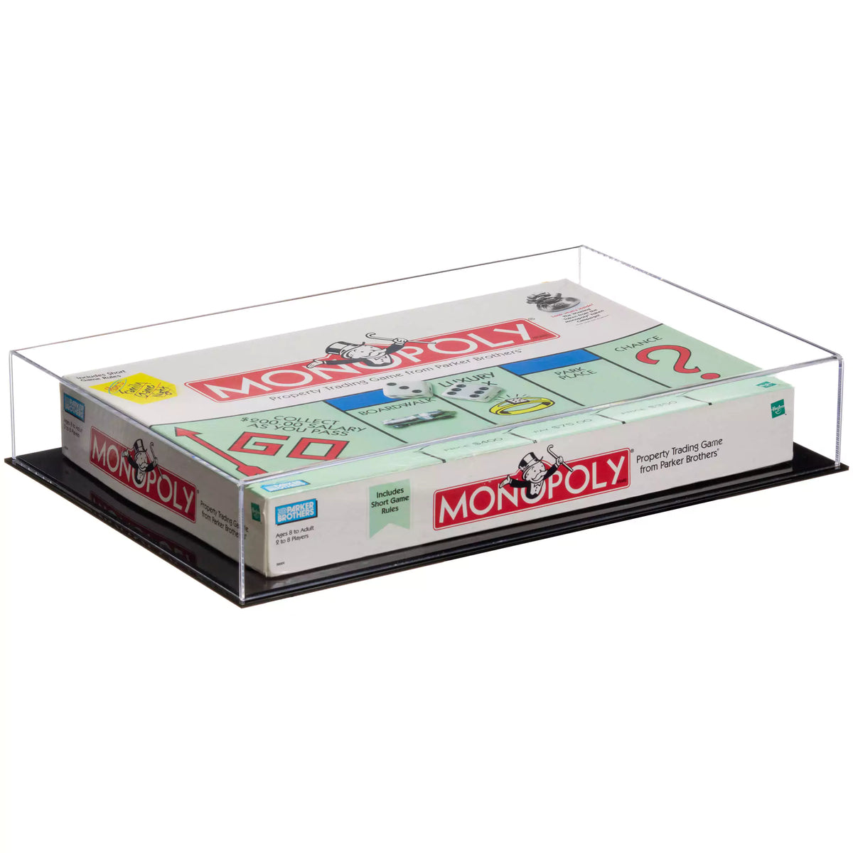 Versatile Acrylic Display Cases with Double Sheet Base with Clear Case