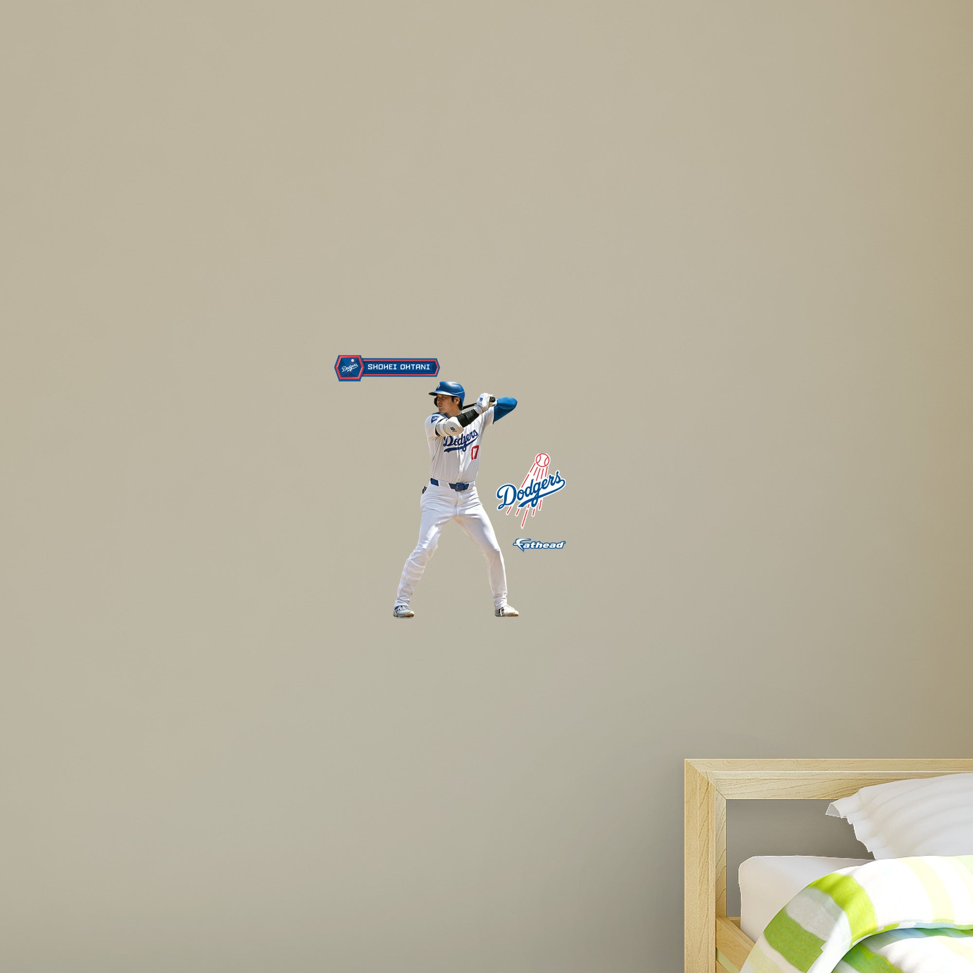 Shohei Ohtani - RealBig At Bat Collection - Official MLB - Los Angeles Dodgers - Reusable Vinyl Wall Decals