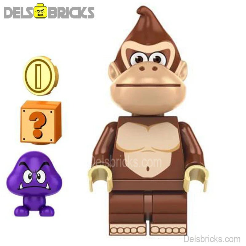 Donkey Kong Super Mario Brothers Lego Minifigures Custom Toys