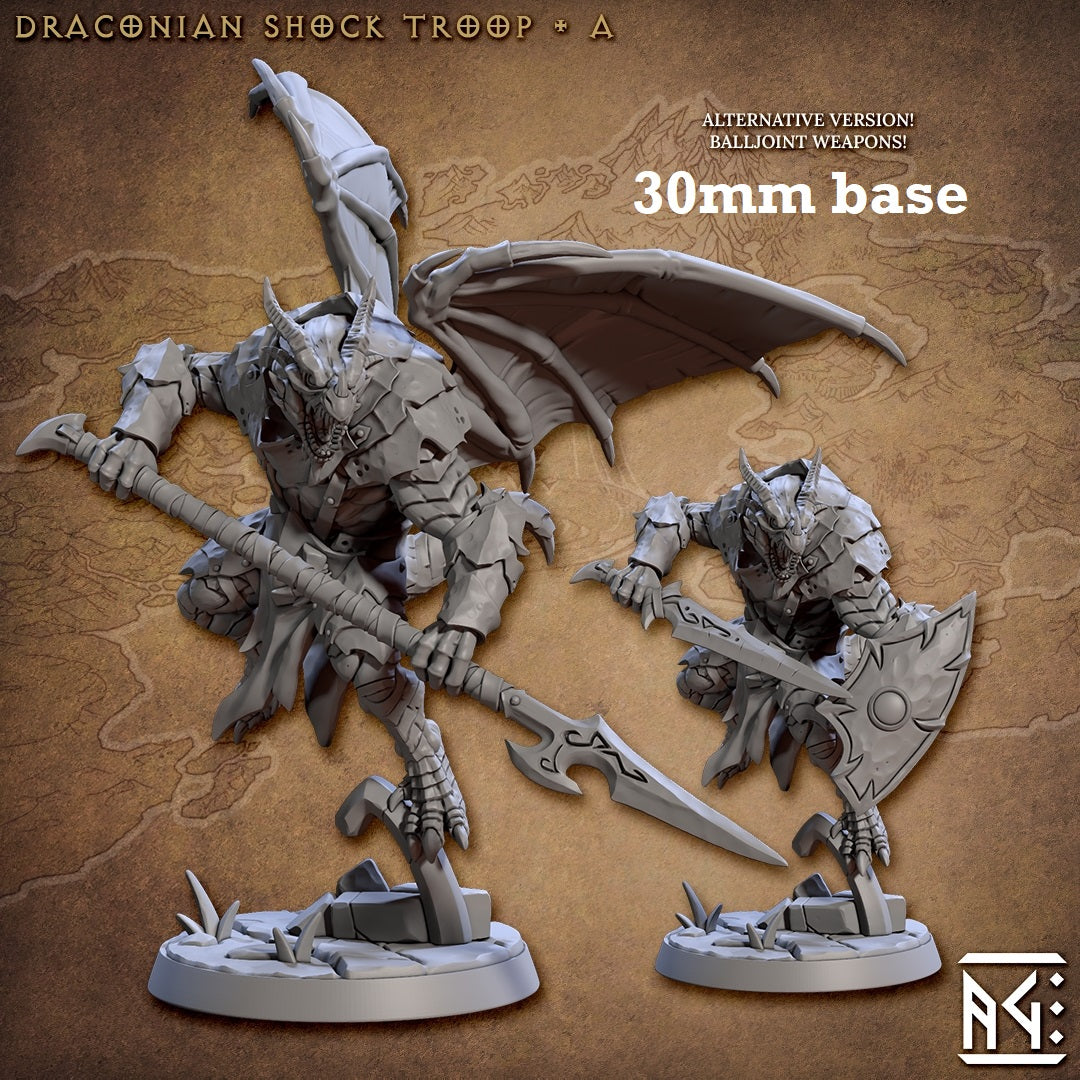 Draconian Shock Troop: Sculpt A (Male Dragonborn Soldier)