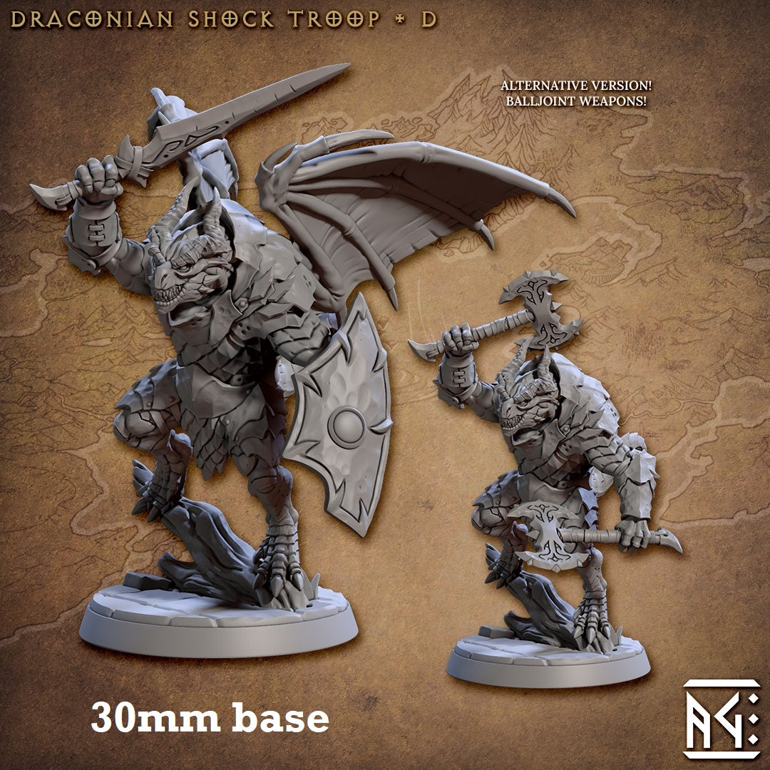 Draconian Shock Troop: Sculpt D (Male Dragonborn Soldier)