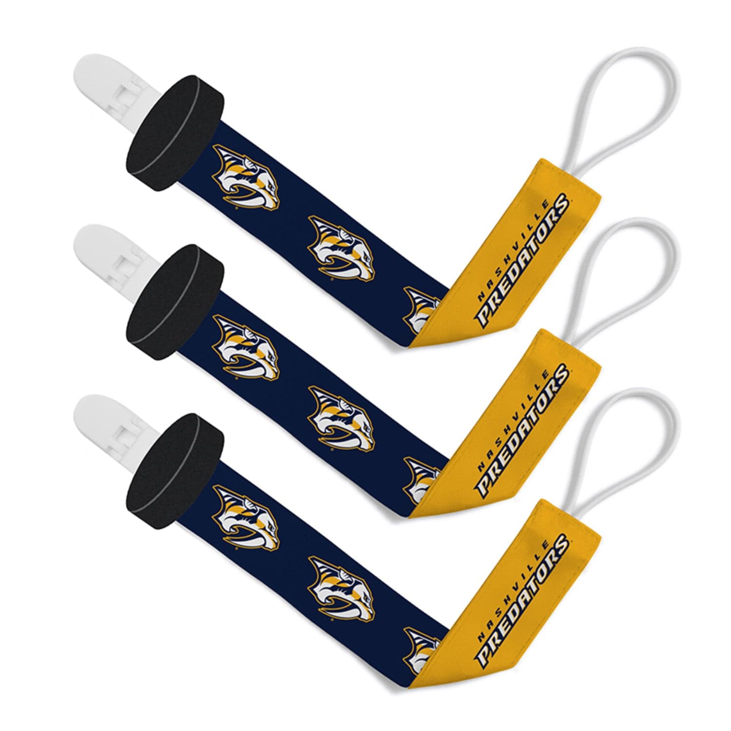 Nashville Predators - Pacifier Clip 3-Pack