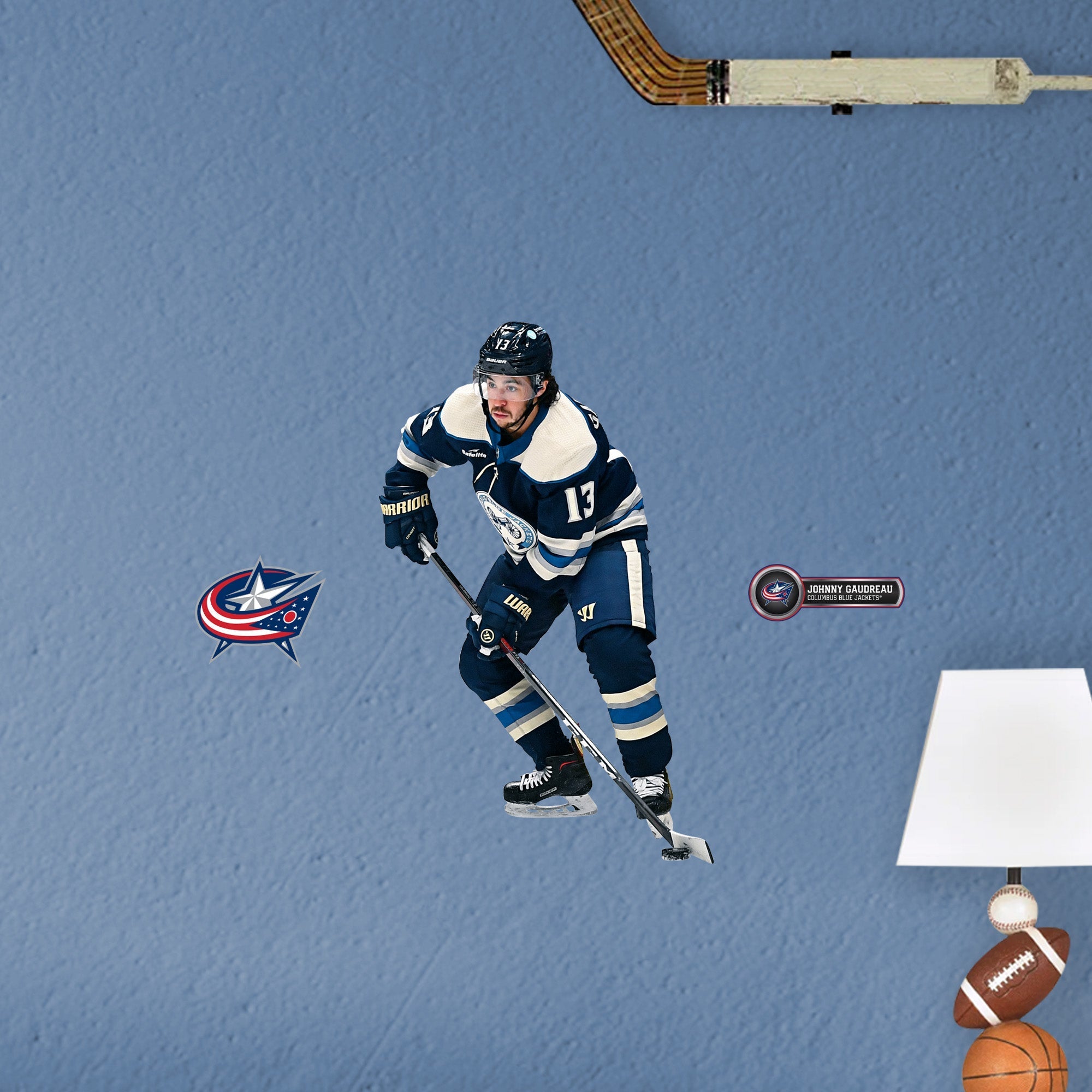 Johnny Gaudreau - RealBig Collection - Official NHL - Columbus Blue Jackets - Reusable Vinyl Wall Decals #1