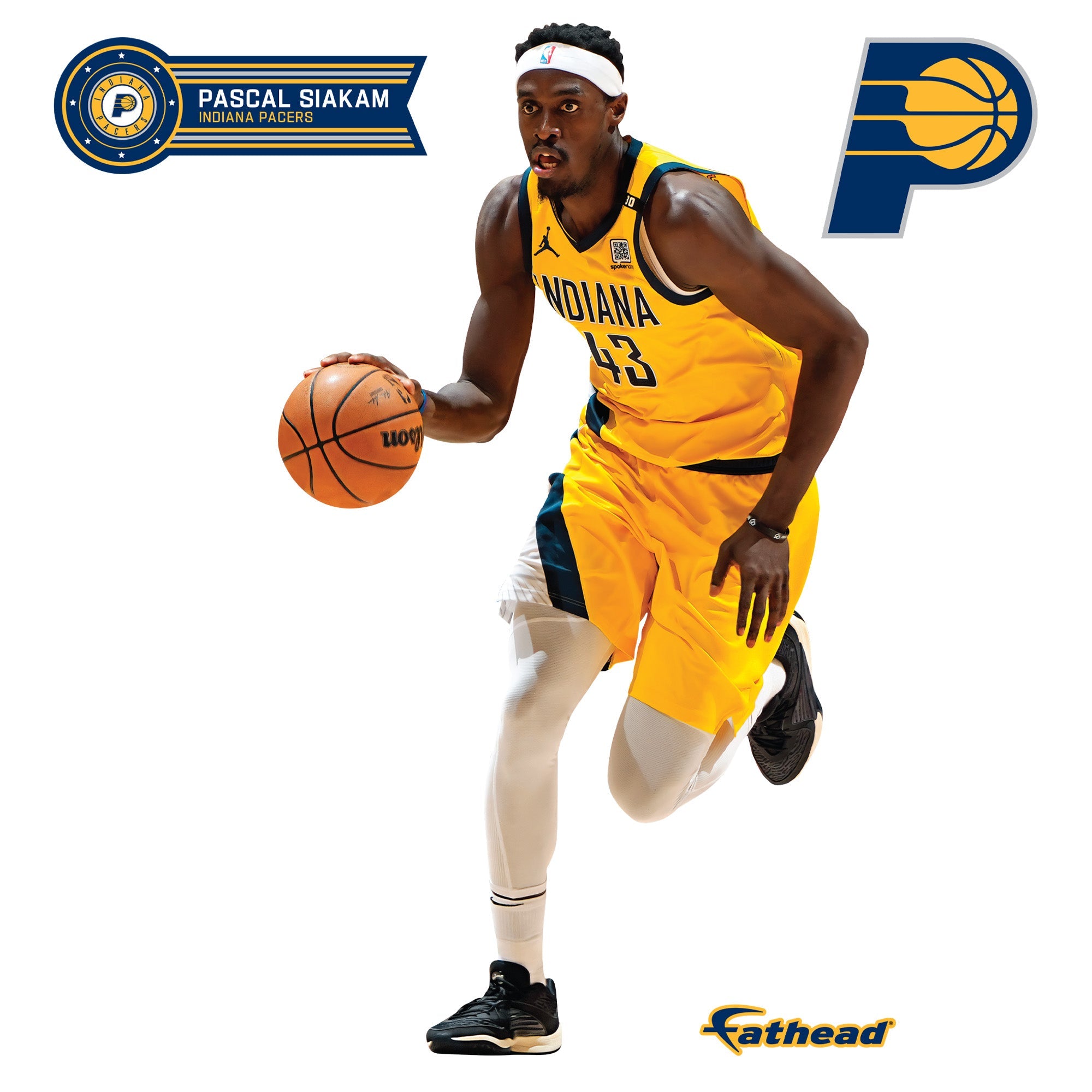Pascal Siakam - RealBig Collection - Official NBA - Indiana Pacers - Reusable Vinyl Wall Decals