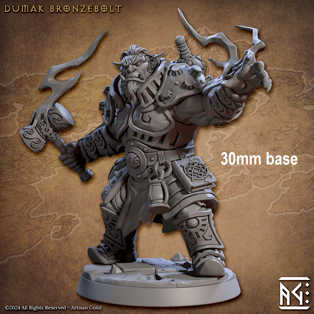 Dumak Bronzebolt (Male Bugbear Sorcerer)