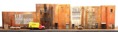 Downtown Deco 1056 HO Scale Factory Flat -- Kit - 25 x 1/2" 63.5 x 1.3cm