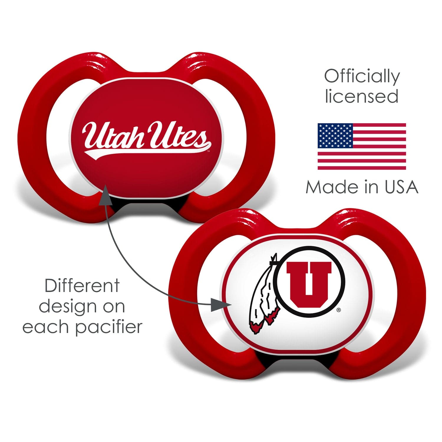 Utah Utes - Pacifier 2-Pack