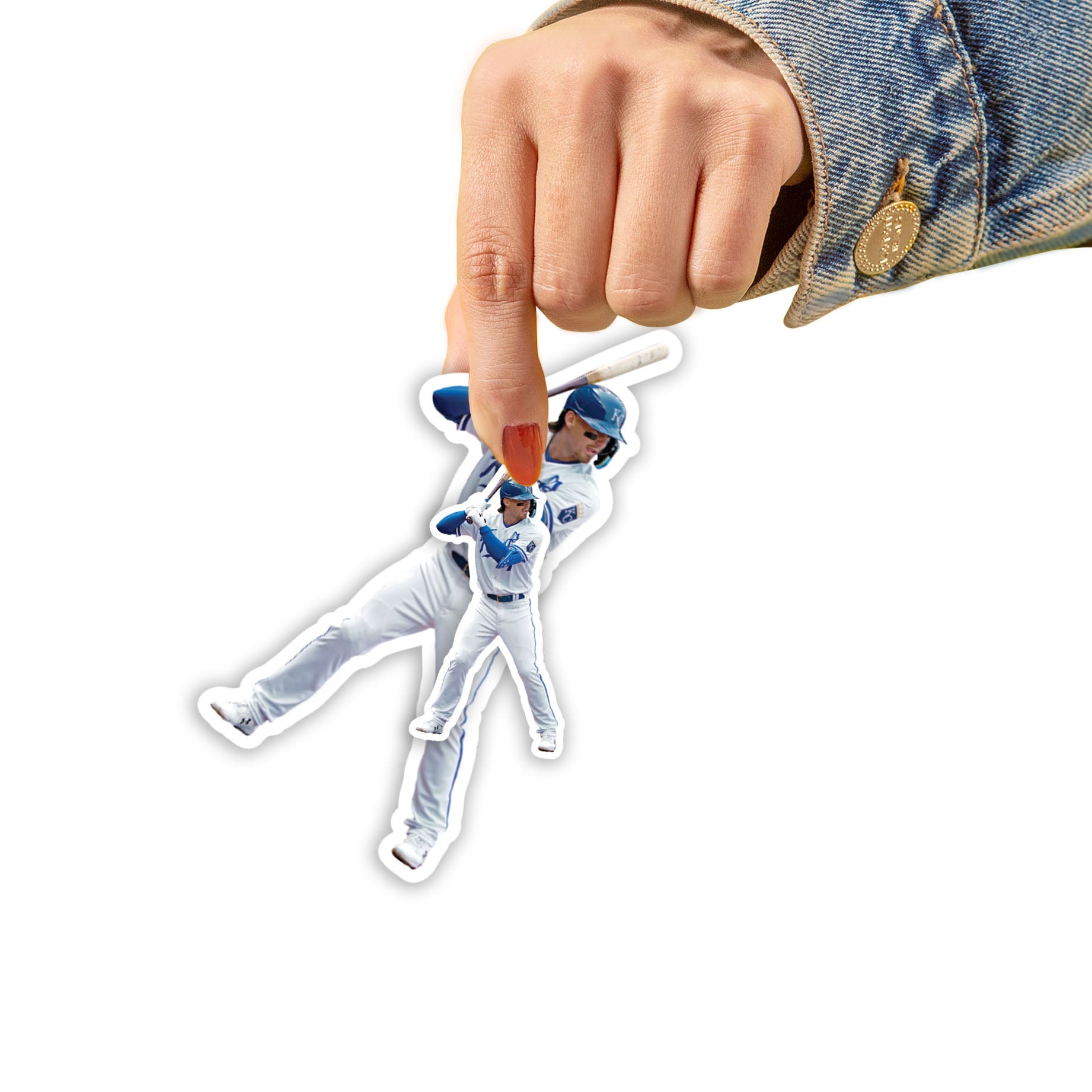 Bobby Witt Jr. - 5 Player Minis (Mixed Sizes) - Official MLB - Kansas City Royals - Reusable Vinyl Decals