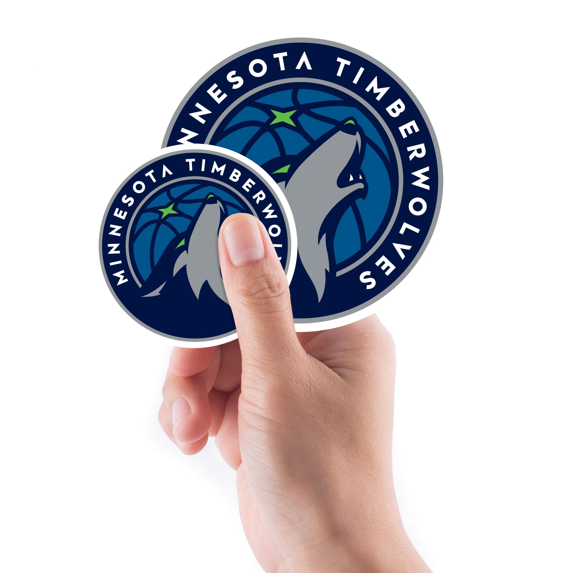 Minnesota Timberwolves - 5 Logo Minis (Mixed Sizes) - Official NBA - Reusable Vinyl Decals