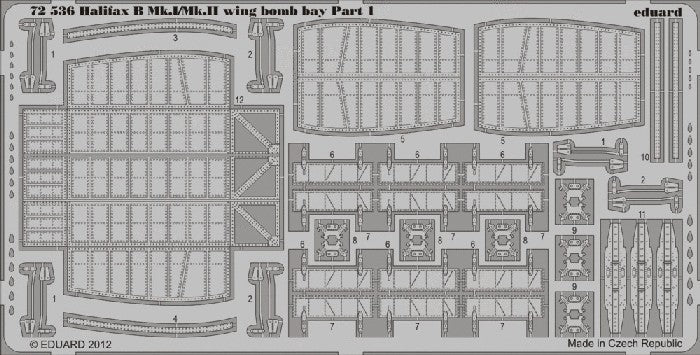 Eduard 72536 1/72 Aircraft- Halifax B Mk I/II Wing Bomb Bay for RVL