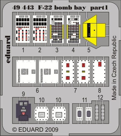 Eduard 49443 1/48 Aircraft- F22 Bomb Bay for ACY (Painted) (D)