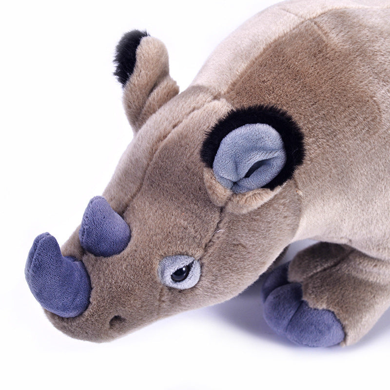 Plush Rhino Toy – Soft Stuffed Animal Doll with Realistic Design