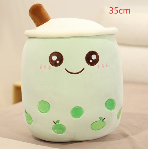 Plush Boba Tea Pillow – Soft Stuffed Bubble Tea Cup Cushion Gift