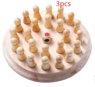 Wooden Memory Chess Game – Educational Brain Training Toy for Kids