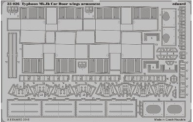 Eduard 23026 1/24 Aircraft- Typhoon Mk Ib Car Door Wings Armament for ARX