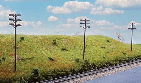 Walthers SceneMaster 949-4185 HO Scale Telegraph Poles and Cross Arms -- Kit