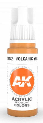 AK Interactive 11042 Volcanic Yellow 3G Acrylic Paint 17ml Bottle