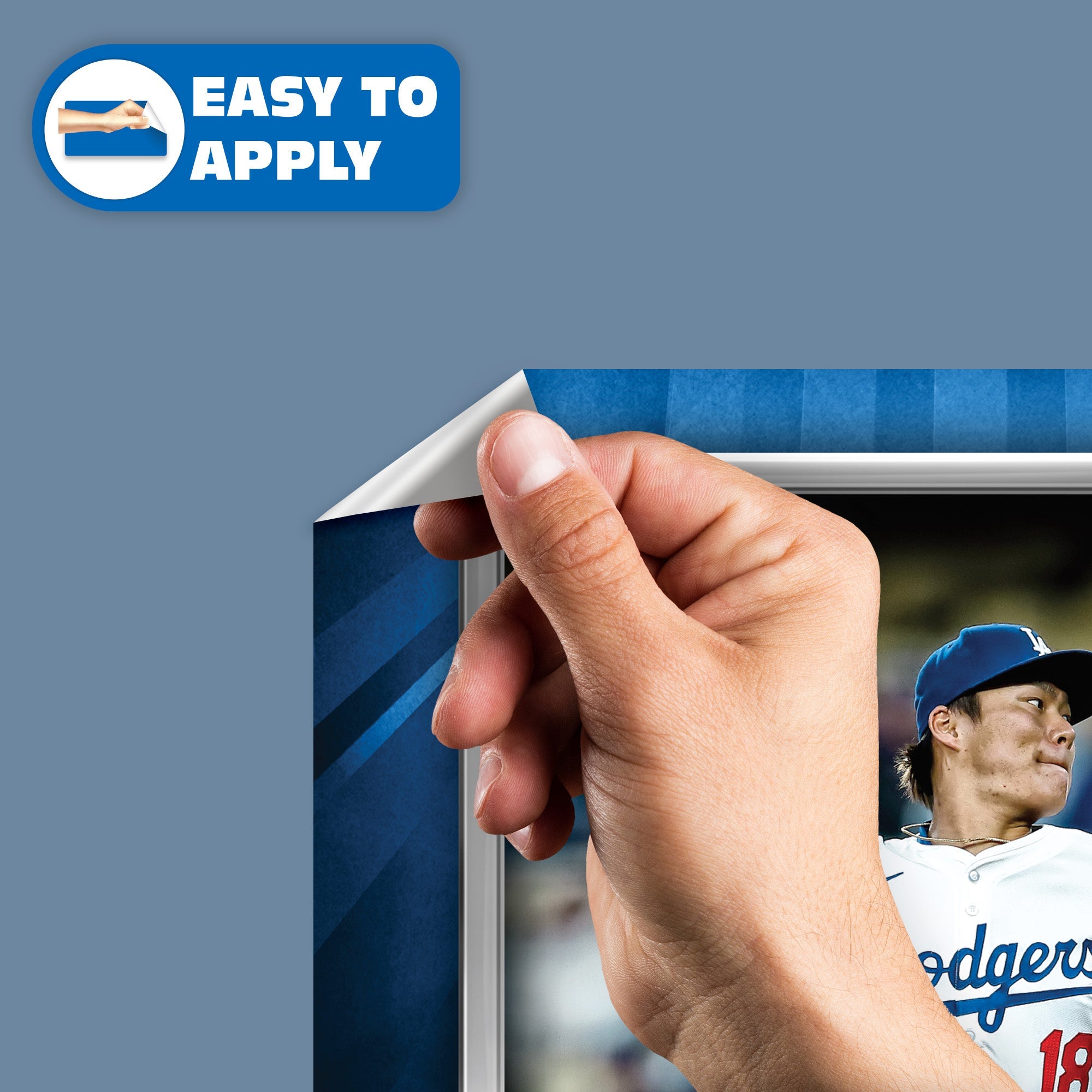 Yoshinobu Yamamoto - RealBig Collection - Official MLB - Los Angeles Dodgers - Reusable Vinyl Wall Decals