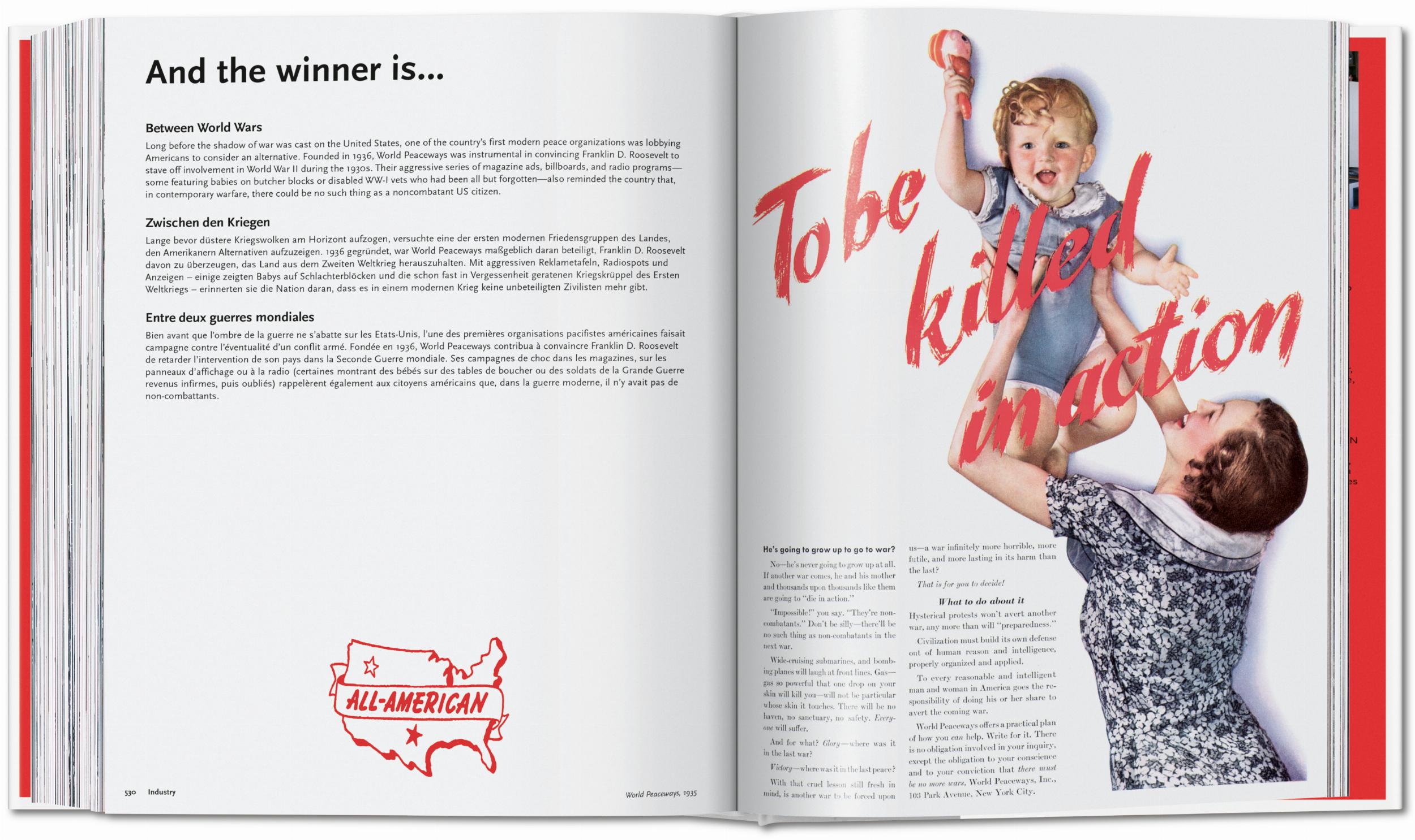 All-American Ads of the 30s (German, French, English)