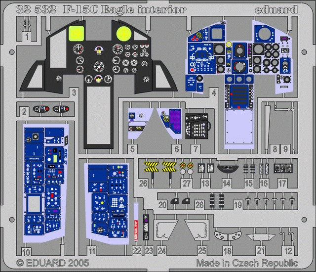 Eduard 32532 1/32 Aircraft- F15C Eagle Interior for TAM (Painted)