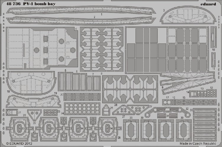 Eduard 48736 1/48 Aircraft- PV1 Bomb Bay for RMX