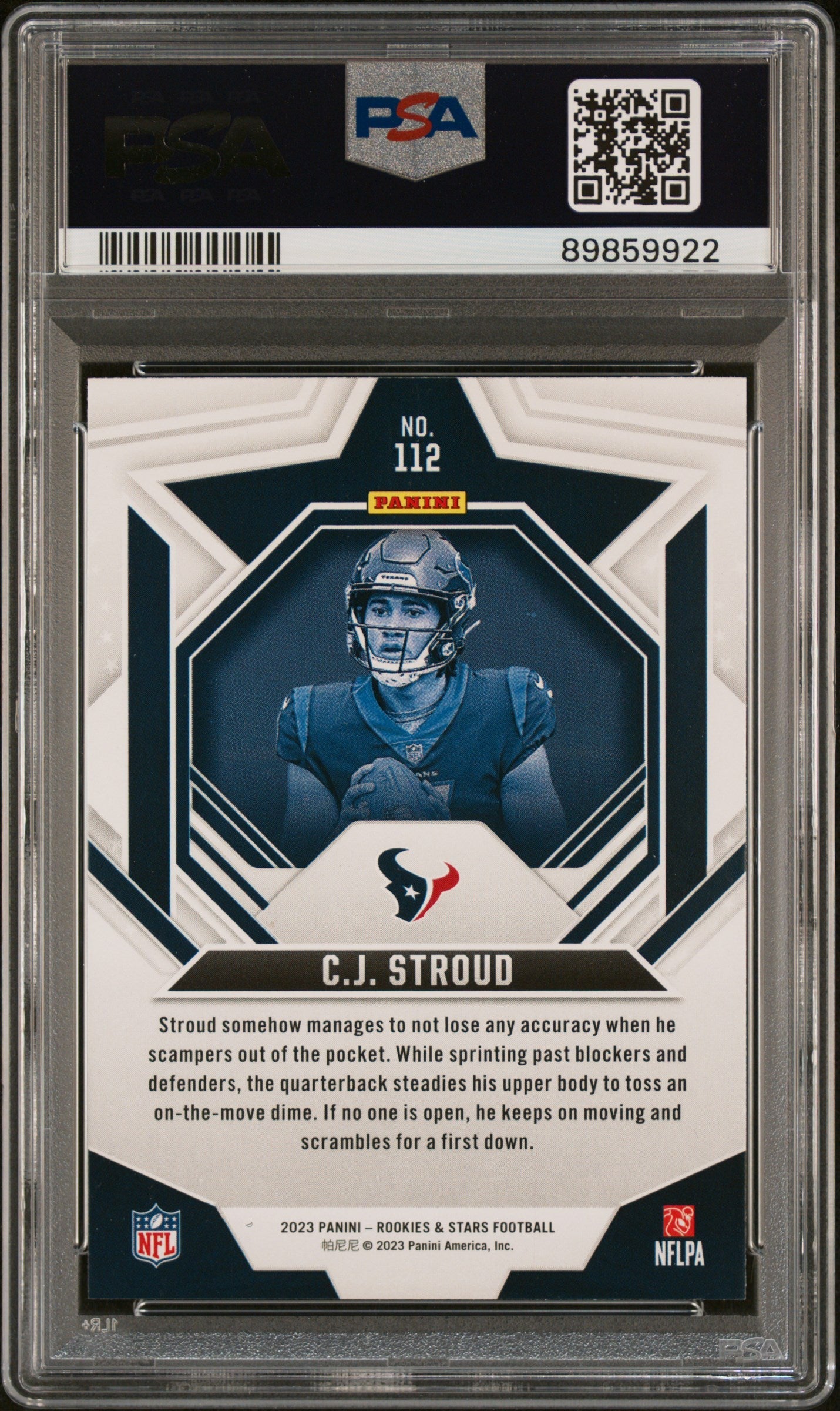Graded 2023 Panini Rookies & Stars CJ Stroud #112 Rookie RC Football C