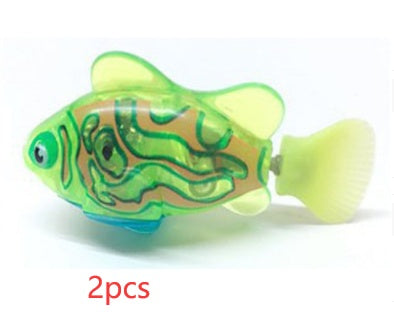 Interactive Electric Swimming Robot Fish Toy – Flashing LED Water Toy
