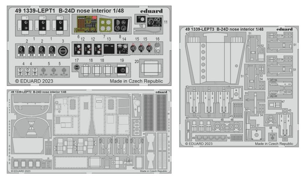 Eduard 491339 1/48 Aircraft- B24D Nose Interior for RVL (Painted)