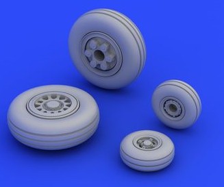 Eduard 672067 1/72 Aircraft- JAS39 Wheels for RVL (Resin)