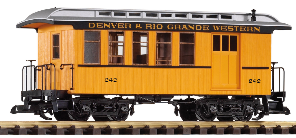 PIKO 38601 G Scale D&RGW Wood Combine 242, Yellow