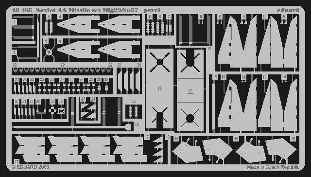 Eduard 48435 1/48 Aircraft- Soviet AA Missile Set Mig29/Su27 for ACY