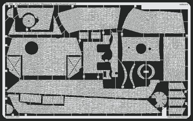 Eduard 35393 1/35 Armor- Pz V Panther G Early Zimmerit 1 Horizontal for TAM