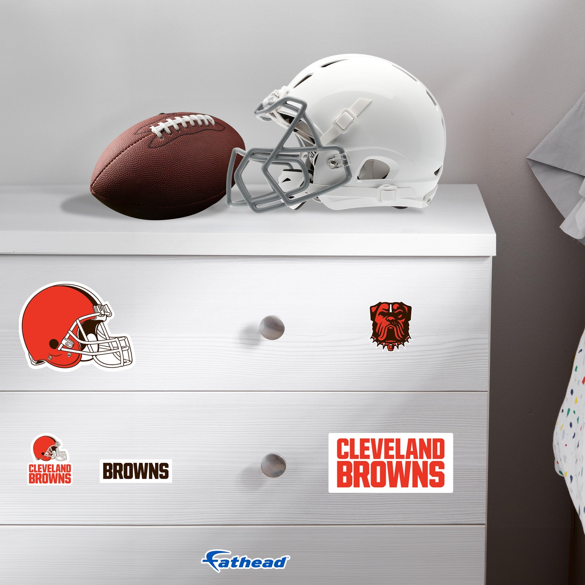 Cleveland Browns - 5 Logo Minis (Mixed Sizes) - Official NFL - Reusable Vinyl Decals #2