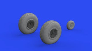 Eduard 648645 1/48 Aircraft- B17 Wheels Rhomboid Tread for HKM