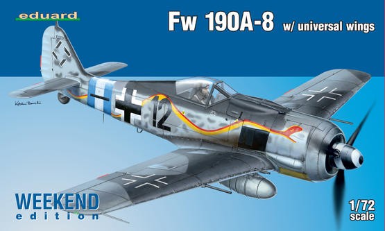 Eduard 7443 1/72 Fw190A8 Fighter w/Universal Wings (Wkd Edition Plastic Kit)
