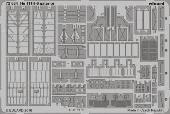 Eduard 72634 1/72 Aircraft- He111H6 Exterior for ARX