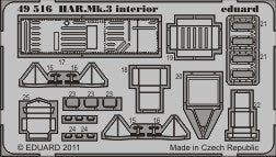 Eduard 49516 1/48 Aircraft- HAR Mk 3 Interior for HSG (Painted Self Adhesive)