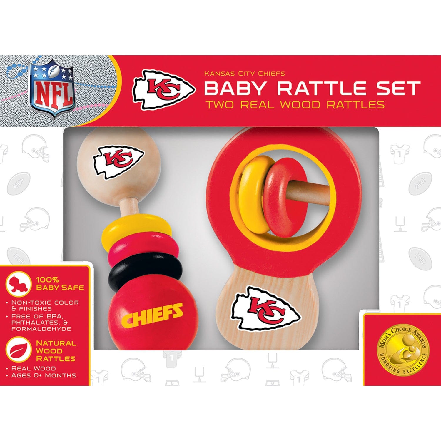 Kansas City Chiefs - Baby Rattles 2-Pack