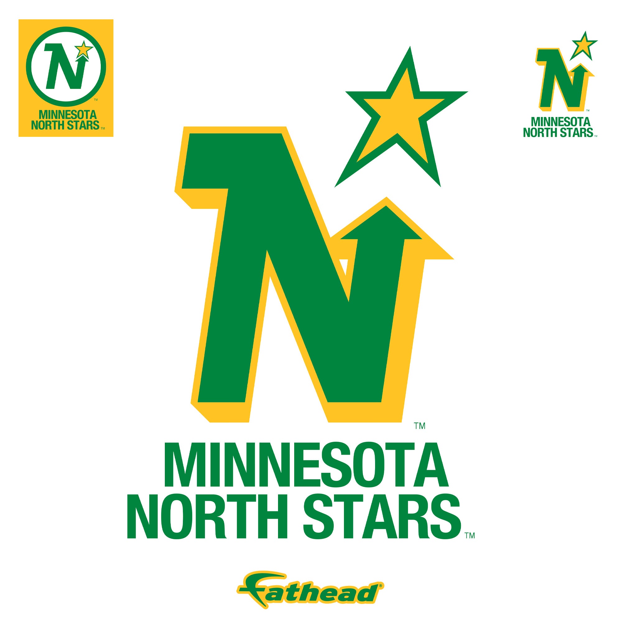 Minnesota North Stars - RealBig Vintage Logo Collection - Official NHL - Reusable Vinyl Wall Decals