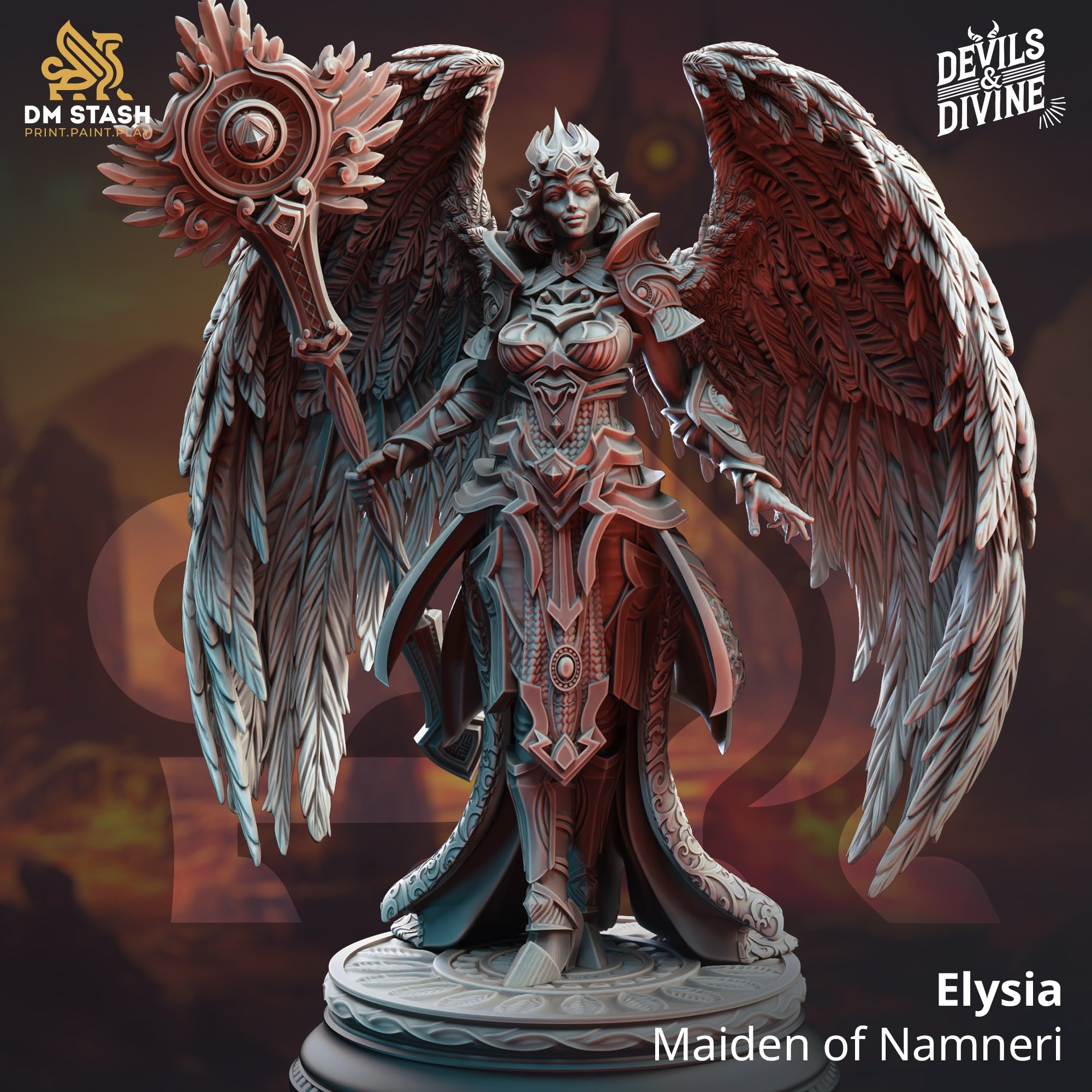 Elysia, Maiden of Namneri (Female Angel Cleric)